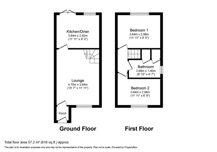 Floorplan for Clos Mynach, Bryn Siriol, Hengoed