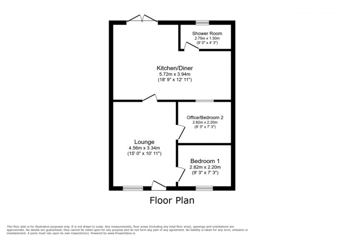 Floorplan for Powell Street, Bedlinog, Treharris