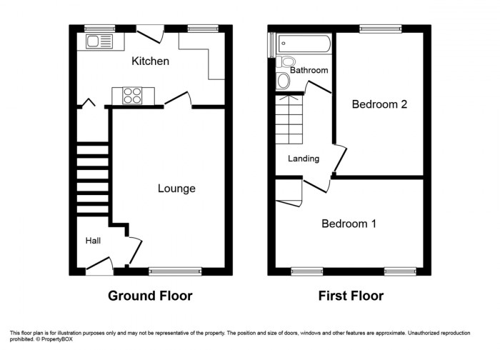 Floorplan for Penybont, Penpedairheol, Hengoed