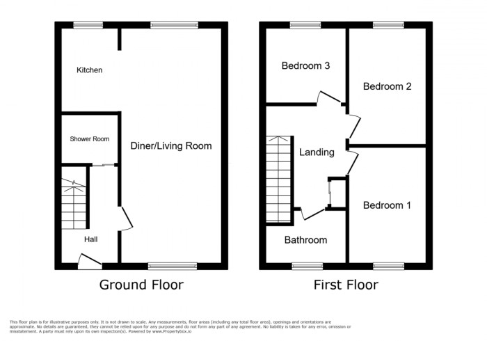 Floorplan for Bontnewydd Terrace, Trelewis, Treharris