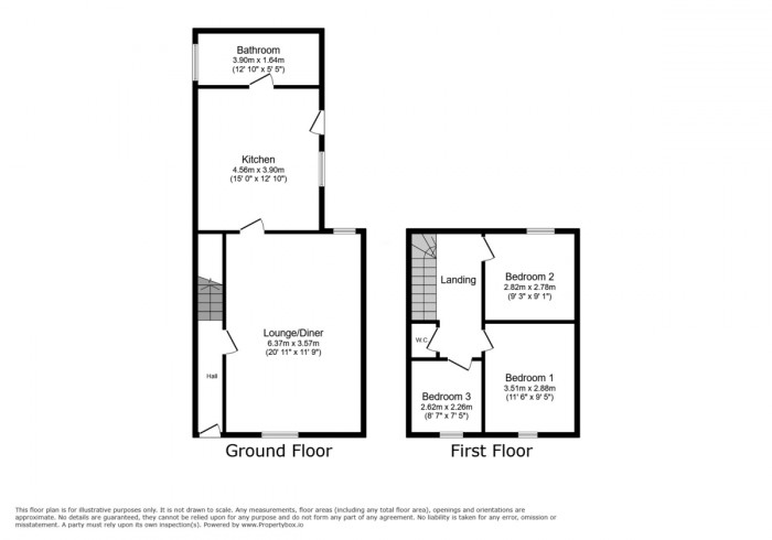 Floorplan for Gellideg Street, Maesycwmmer, Hengoed