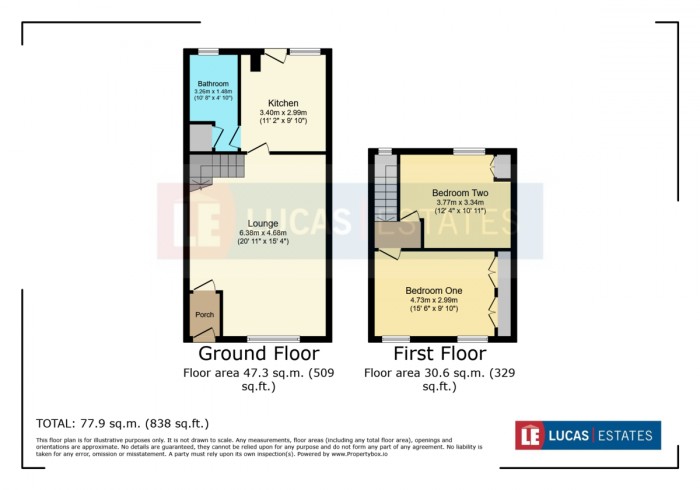 Floorplan for Susannah Place, Treharris